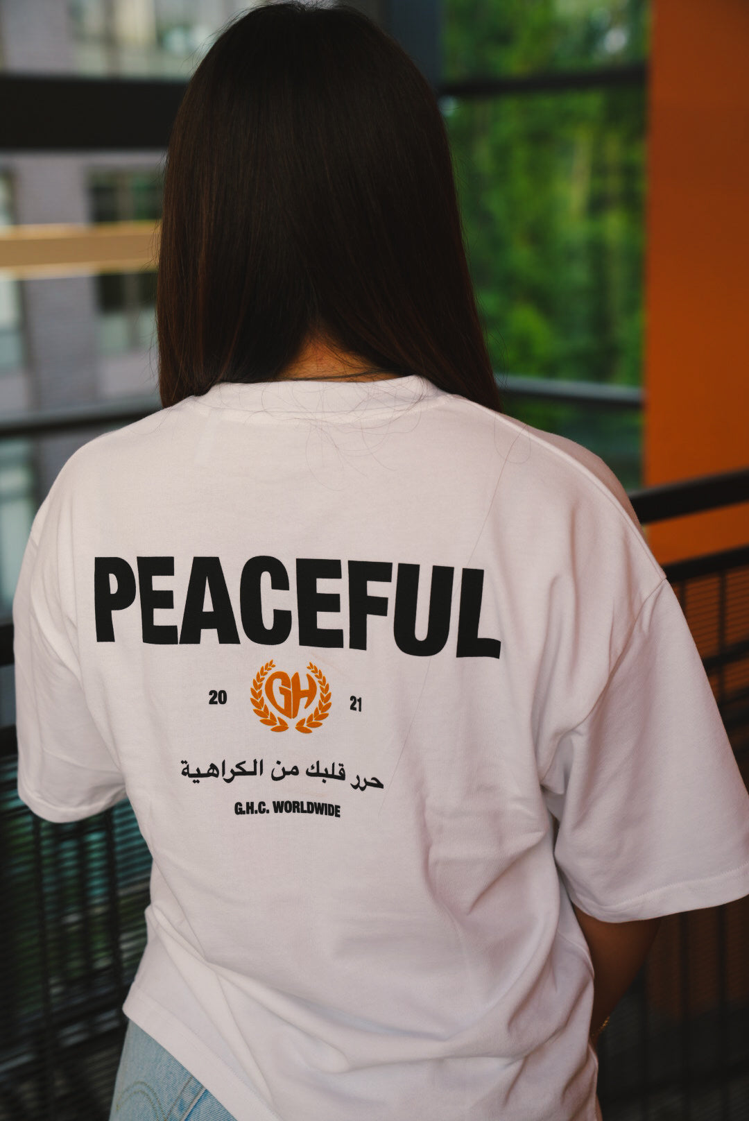 PEACEFUL MOCK NECK TEE