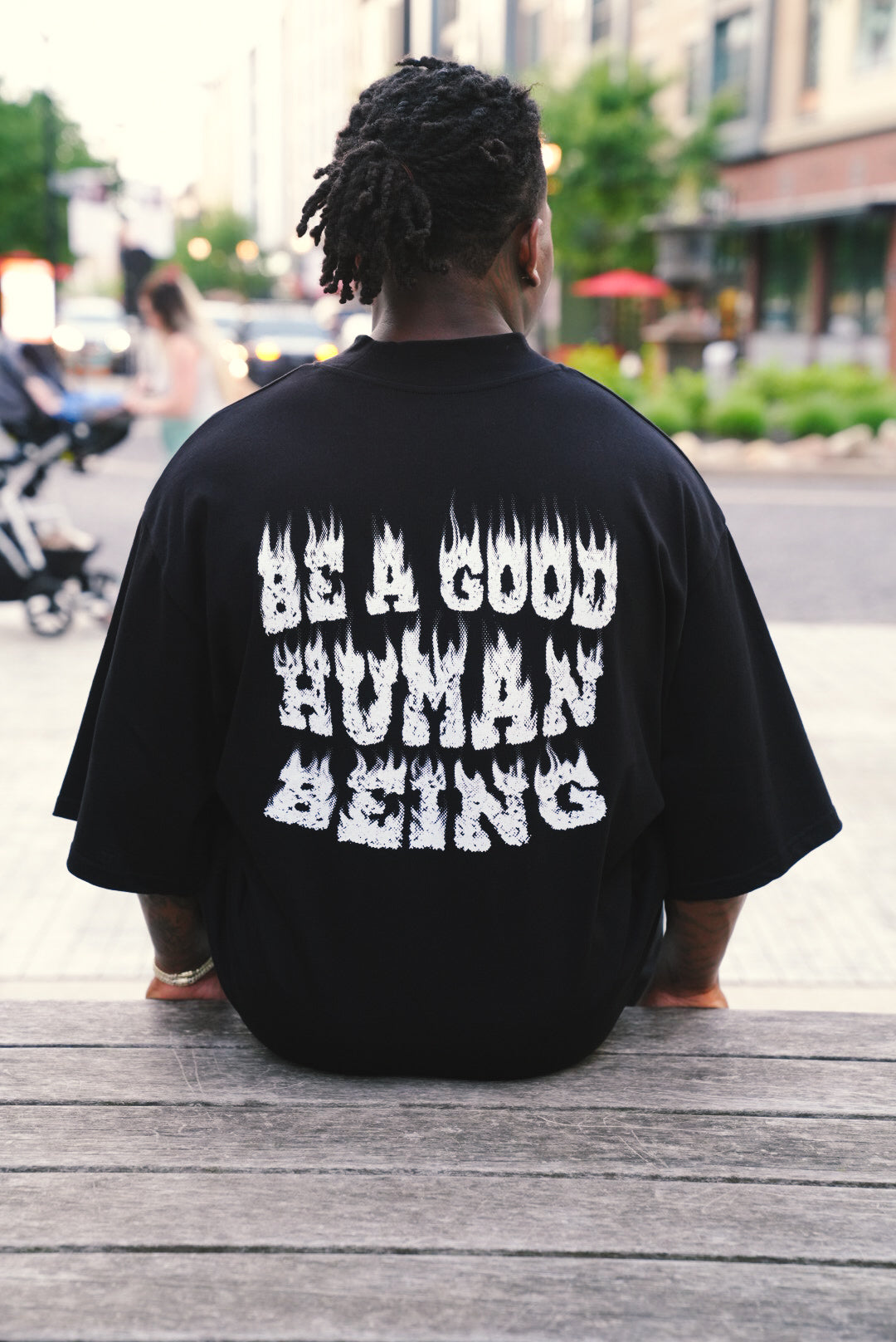FLAME MOCK NECK TEE